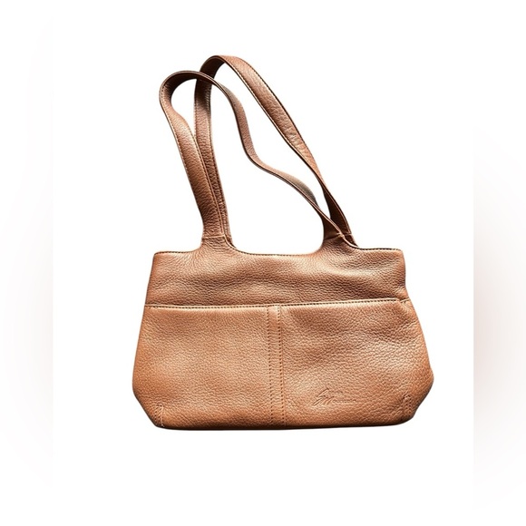 Stone Mountain Brown Pebbled Leather Shoulder Bag - Picture 2 of 5